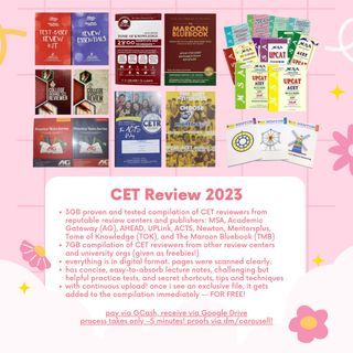 College Entrance Test CET Reviewers from Review Centers - MSA Academic Gateway AG UPlink AHEAD Newton ACTS Mentorsplus Tome of Knowledge TOK + MORE FREEBIES! - Pass UPCAT ACET DCAT USTET DOST-SEI