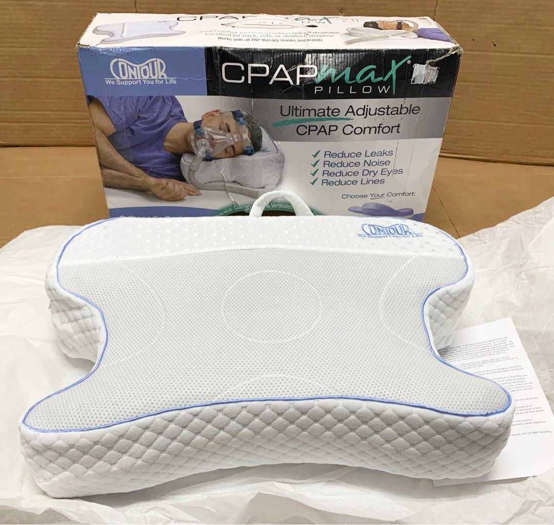 Contour CPAPMax 2-in-1 Cooling Plush CPAP Comfort Pillow - Reduce Air ...