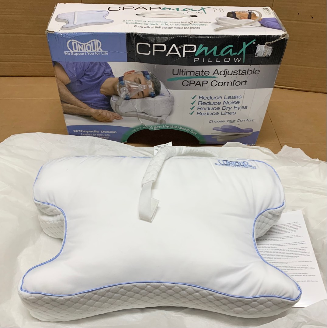 Contour CPAPMax 2-in-1 Cooling Plush CPAP Comfort Pillow - Reduce Air ...