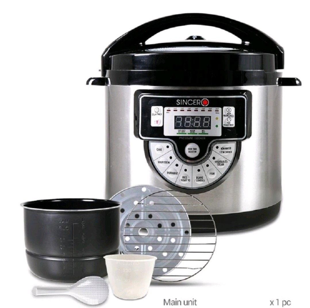Cooker SINCERO pressure 8 in 1 funtional TV Home Appliances
