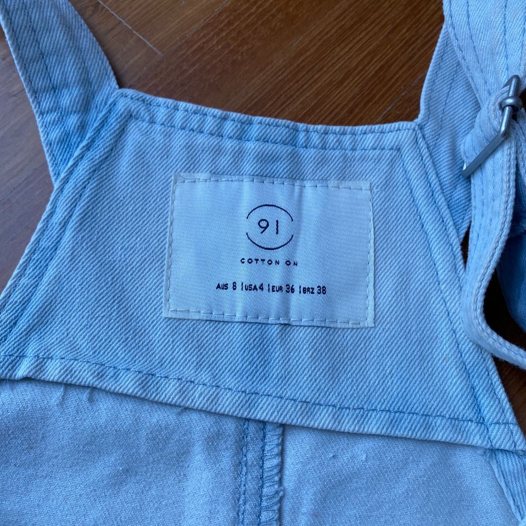 White cheap washed overalls