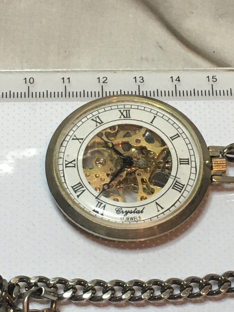 CRYSTAL Pocket Watch, Hobbies & Toys, Collectibles & Memorabilia, Vintage Collectibles on Carousell