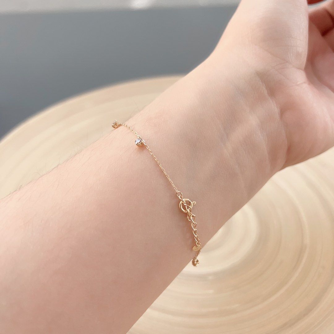 Dainty Station Bracelet (Category: Bracelets) located in Paranaque City. Submitted by Re_Up (Listing ID 1215700370, Image 2). Description: Dainty Collection - Japan Setting - 18k yg - Round Brilliant Cut - .50ct total Natural Earth Mined Diamonds - adjustable bracelet - with certificate - 100% legit or money back if proven fake * I DO NOT SELL FAKE/REPLICA ITEMS IN ANY FORM OR SHAPE - lalamove/grab - can arrange COD via LBC w/ insurance All cost 