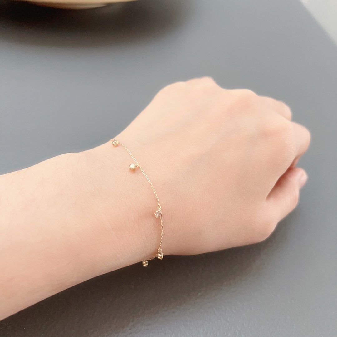 Dainty Station Bracelet (Category: Bracelets) located in Paranaque City. Submitted by Re_Up (Listing ID 1215700370, Image 3). Description: Dainty Collection - Japan Setting - 18k yg - Round Brilliant Cut - .50ct total Natural Earth Mined Diamonds - adjustable bracelet - with certificate - 100% legit or money back if proven fake * I DO NOT SELL FAKE/REPLICA ITEMS IN ANY FORM OR SHAPE - lalamove/grab - can arrange COD via LBC w/ insurance All cost 