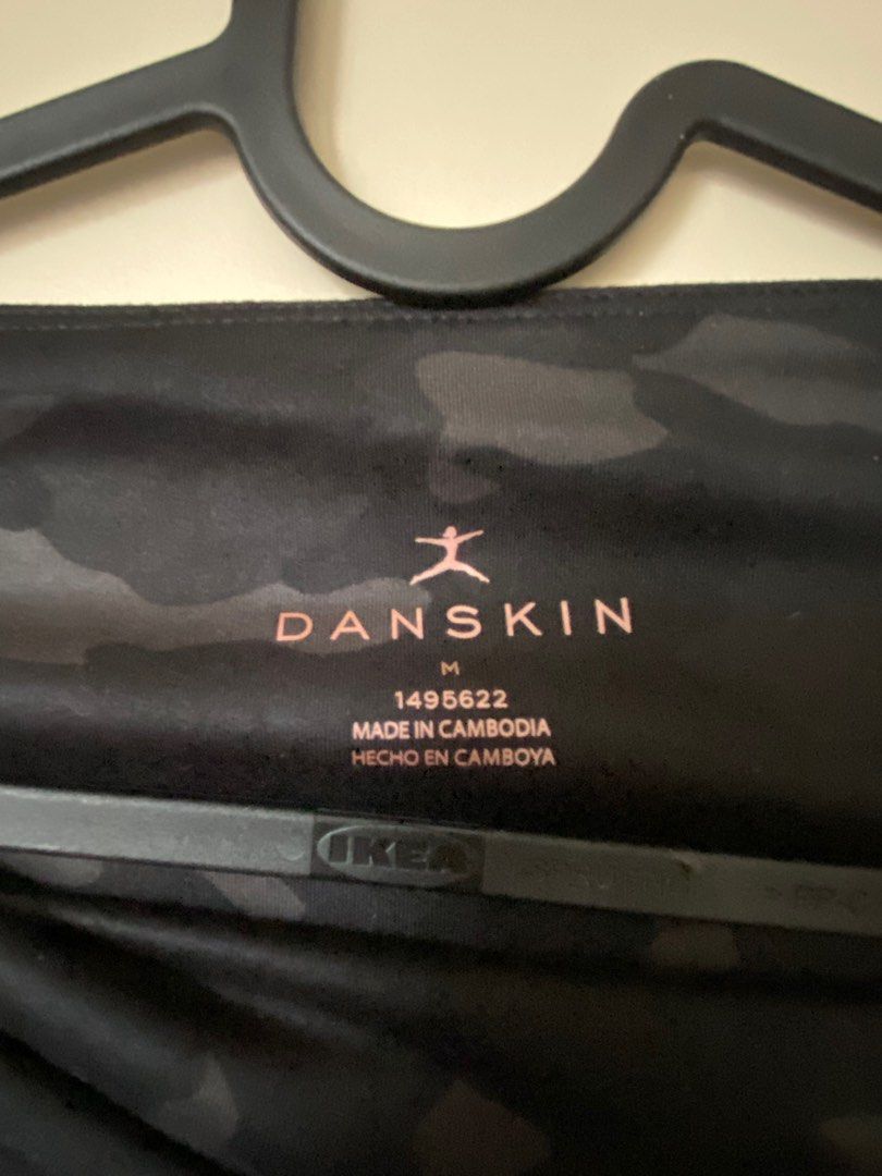 Danskin Black Camo Leggings with Pockets for Women