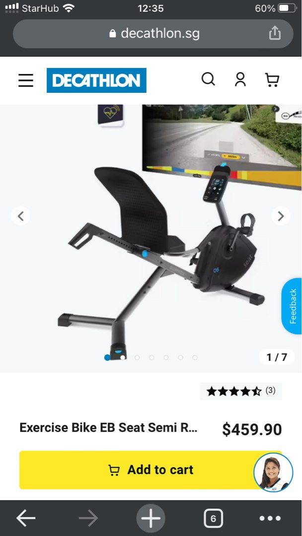 Decathlon exercise bike seat