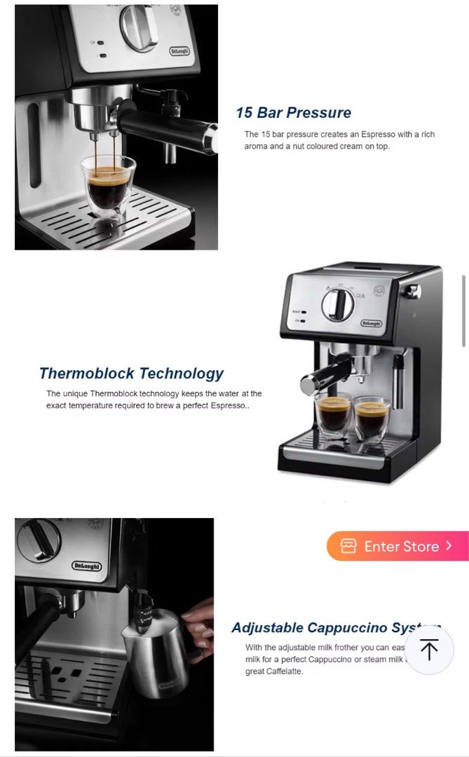 DeLonghi Pump Espresso Machine / Coffee Maker, TV & Home Appliances