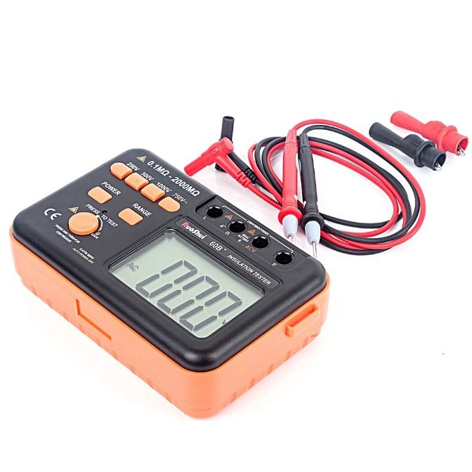 Digital Insulation Resistance Tester 1000V Megger Test DC AC 2000m Ohm