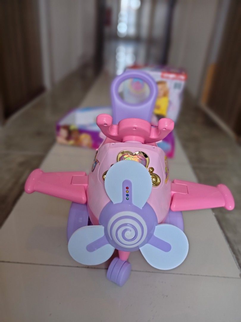Disney Princess Ride on Plane (Category: Infant Playtime) located in Pasig City. Submitted by unicornsanddinosaurs (Listing ID 1215805211, Image 3). Description: New but damaged box 🫧⭐💕 Working lights and sounds Gcash / Cash on pick up Grab/Lalamove/Toktok/ Self pick up Ugong Pasig City We cannot accommodate shipping po Thank you ☺️❤️❤️.
