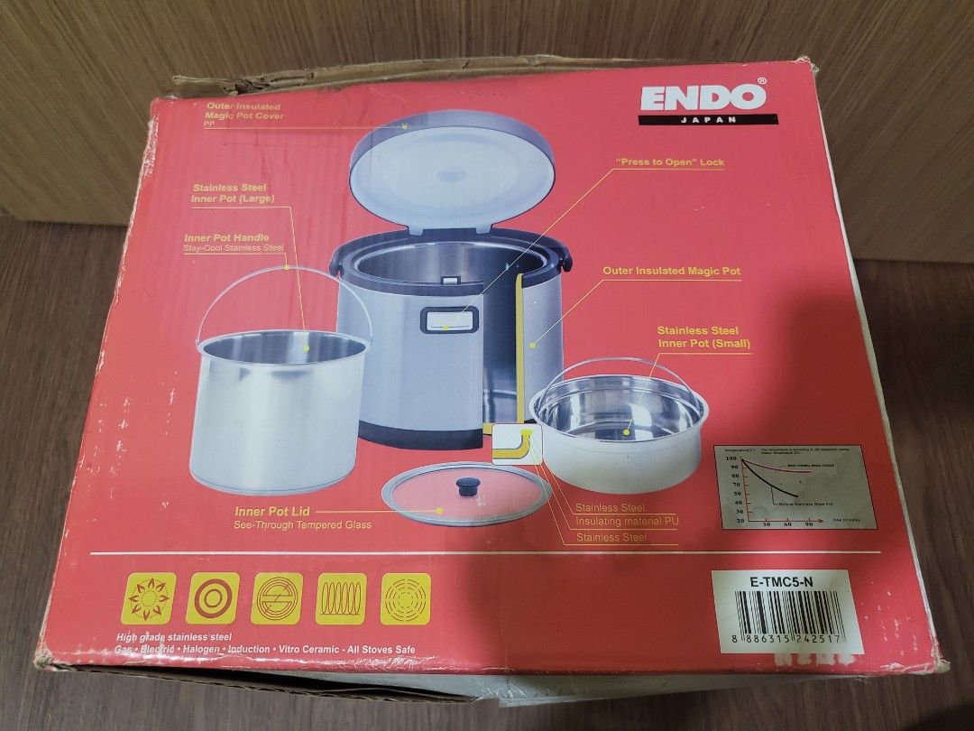 Endo Japan 5L Thermal Magic Cooker, TV & Home Appliances, Kitchen