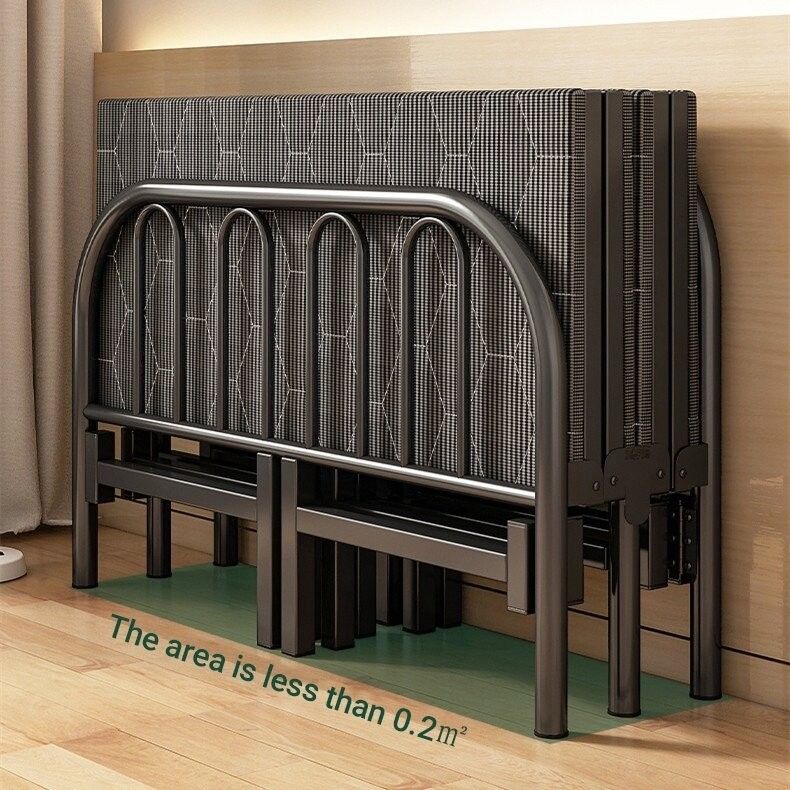 Foldable Bed Frame Single/Queen Folding Bed Katil Bujang Katil Besi Katil Lipa Portable Office