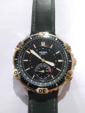 Hybrid smartwatch garrett 2025 dark green leather
