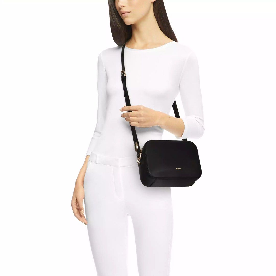 Furla block sales mini crossbody nero