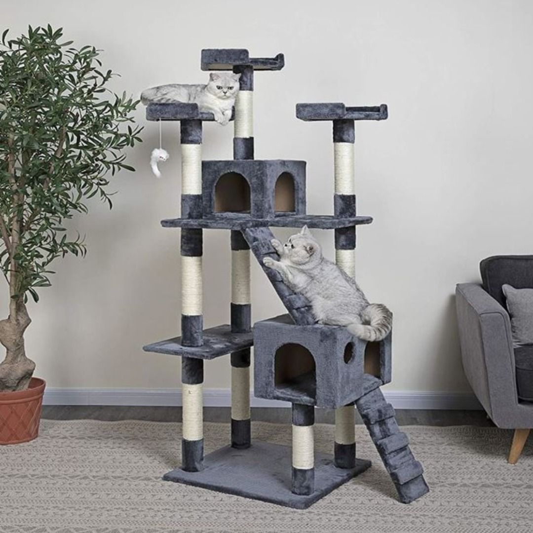 ⚡️NEW 📣 51in Height Cat Tree Condo Multi-Level Cat Towers House Furniture #9914 🌷