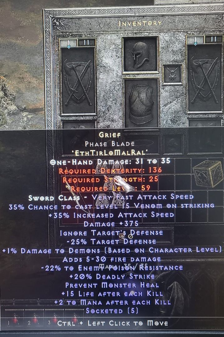 Grief Phase Blade (NonLadder) Diablo 2 Resurrected (Desktop version