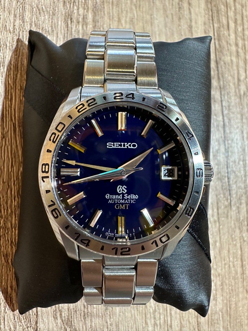 GS SBGM029 中古二手grand seiko 10TH ANNIVERSARY GMT limited edition of 700pcs  sbgm029 藍面金針舊版GS Double logo SEIKO gs 9S66 冠藍獅, 男裝, 手錶及配件, 手錶- Carousell