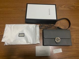 Gucci GG Interlocking WOC Beige, Luxury, Bags & Wallets on Carousell