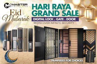 HDB MAIN GATE AND DOOR WITH DIGITAL LOCK BUNDLE AS OPTION. Full range of KLOCK, Samsung, Lenovo, Lockin, KAADAS