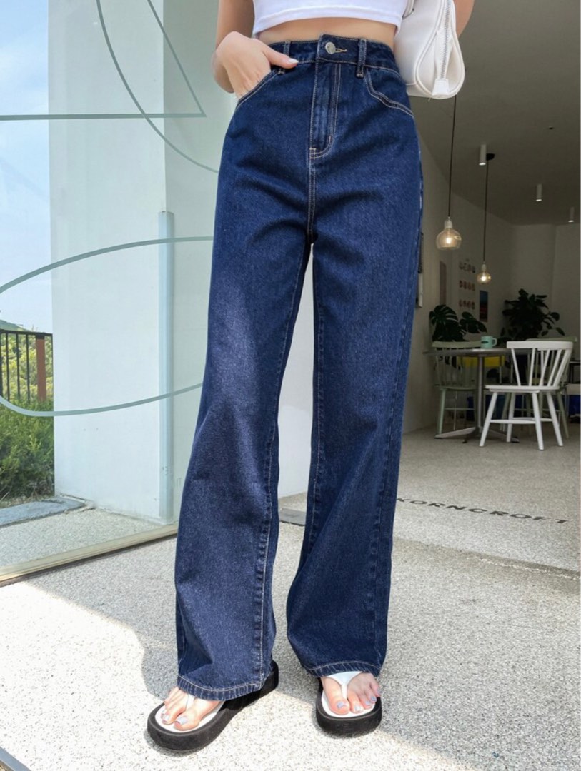 women's high waisted straight leg pants