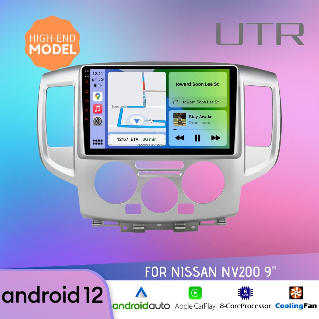 HIGHEND LATEST NISSAN NV200 9 INCH ANDROID 12 PLAYER 8 CORE ANDROID