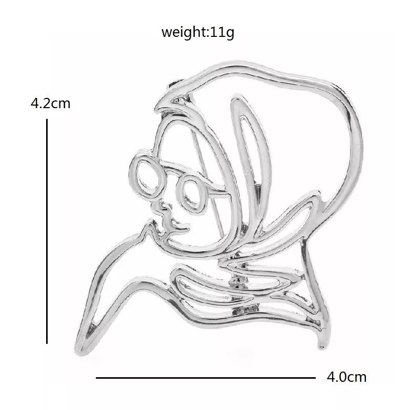 Hijabster Girl Brooch Pin., Women's Fashion, Muslimah Fashion