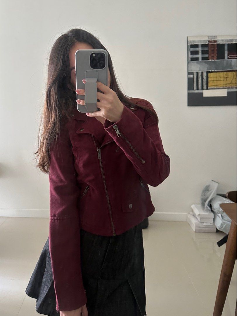 Faux suede jacket h&m sales