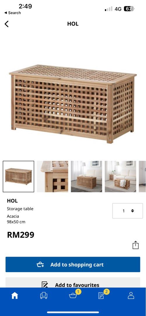 HOL ( coffe table IKEA ), Furniture & Home Living, Furniture, Tables