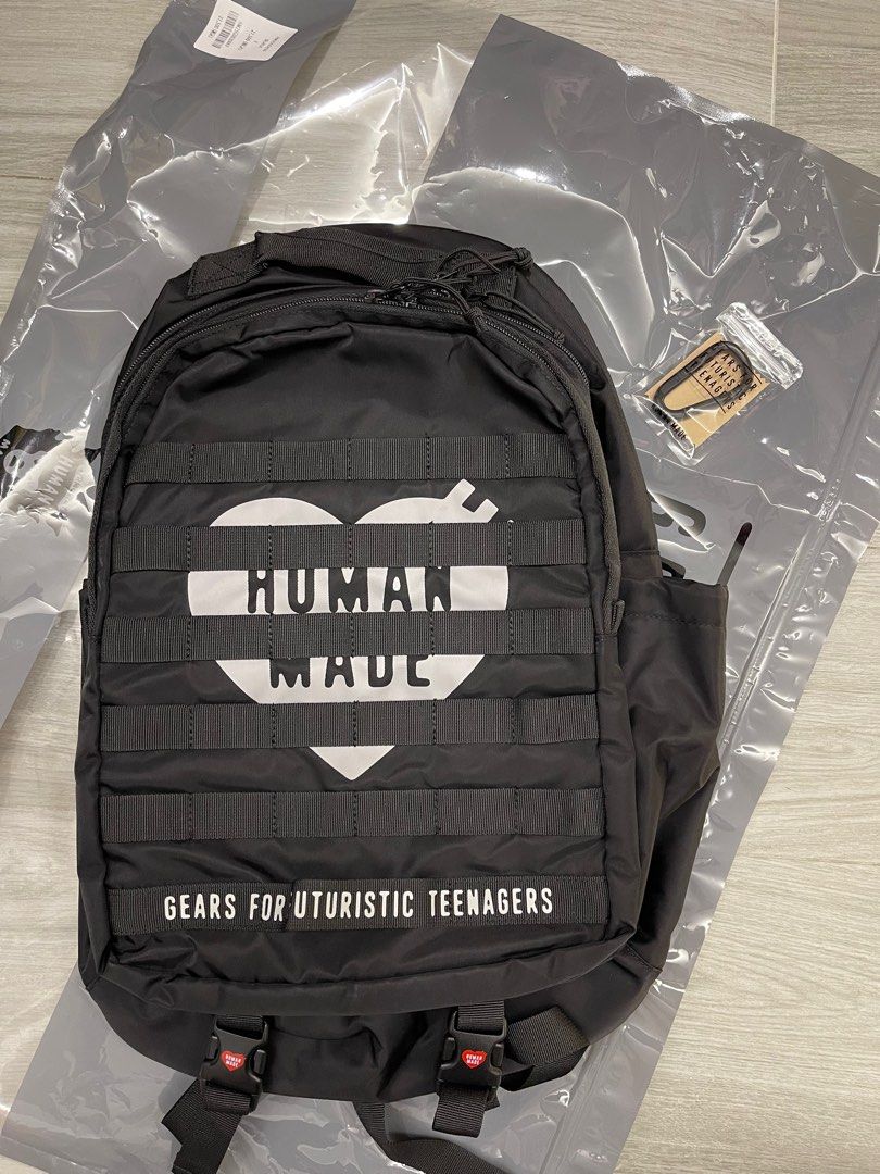 HUMAN MADE MILITARY BACKPACK BLACK (連扣）, 男裝, 袋, 背包- Carousell