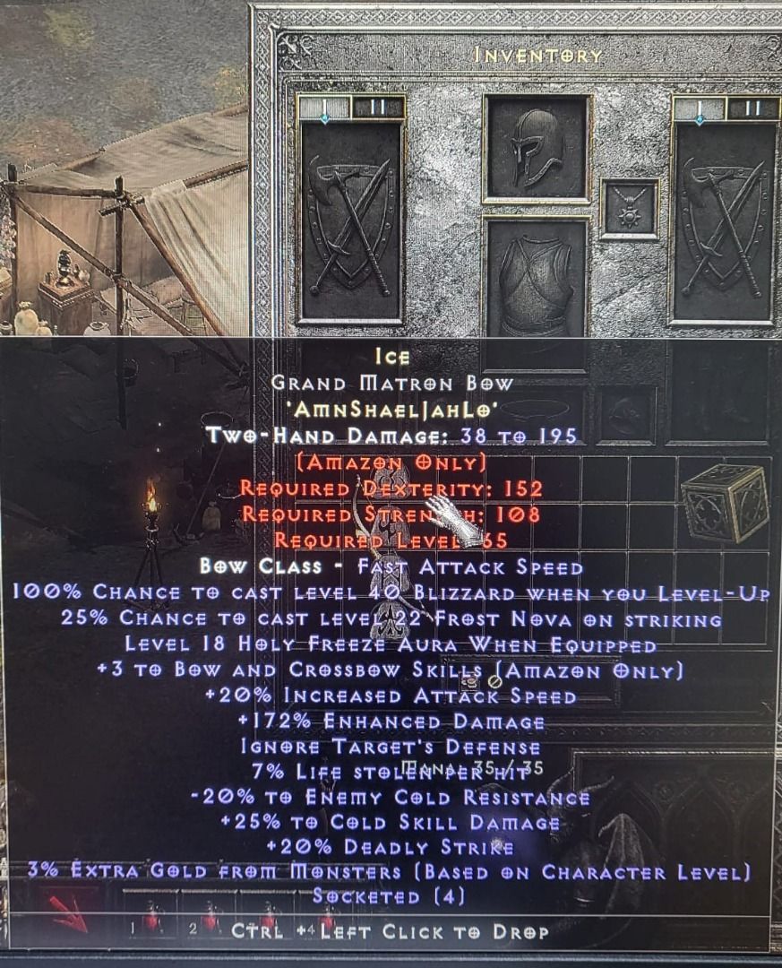 ICE Grand Matron Bow (NonLadder) Diablo 2 Resurrected (Desktop version