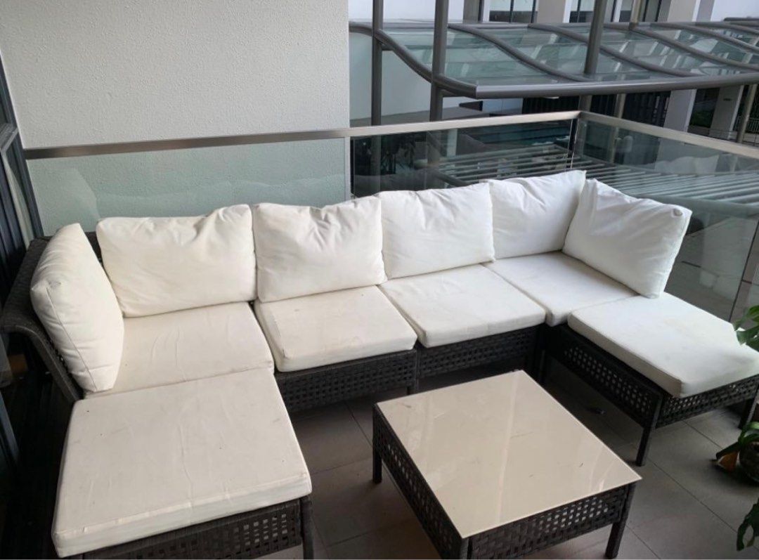 IKEA outdoor sofa 6 lounger set, Furniture & Home Living, Outdoor