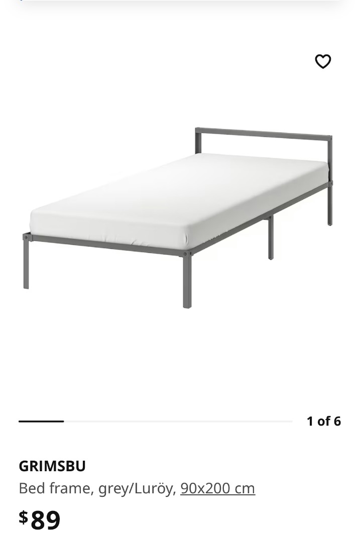 Grimsbu single sales bed frame