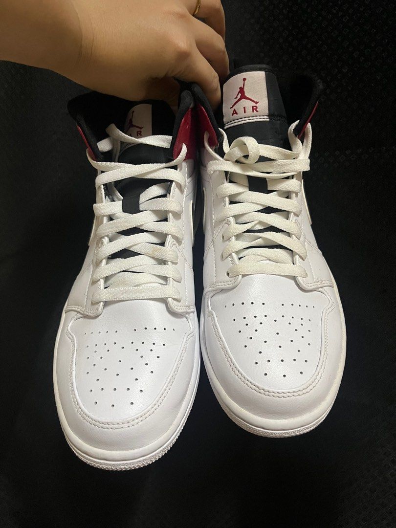 Jordan 1 Mid Gym Red Vans X Off white Men s Fashion Footwear