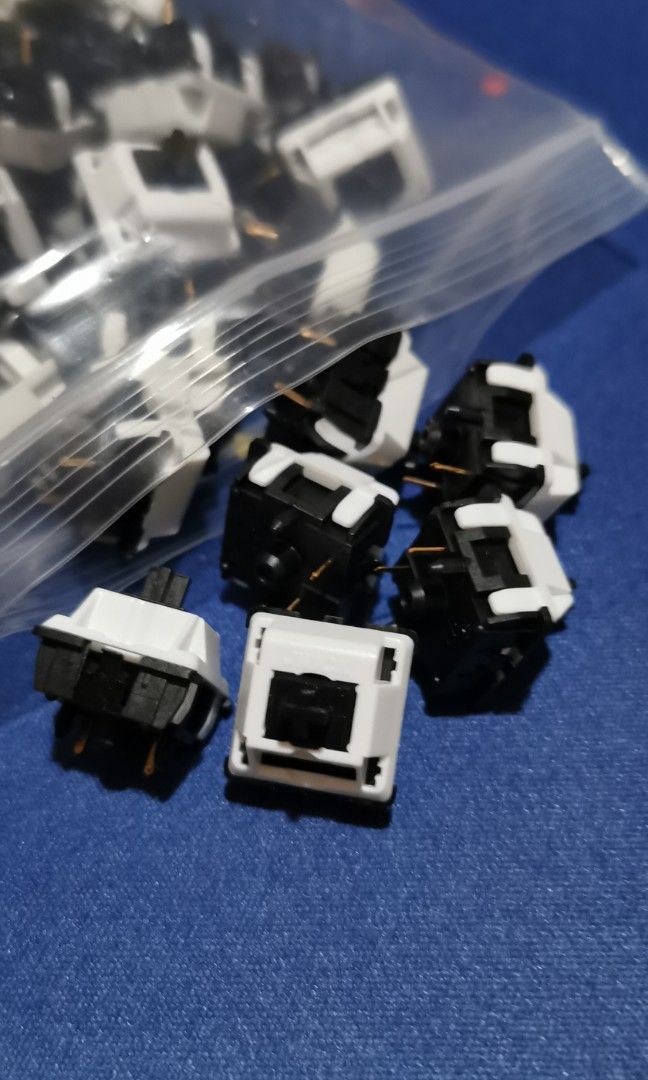JWK Black and White Linear Switches, Computers & Tech, Parts & Accessories, Computer Keyboard on