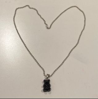kalung silver necklace gummy bear y2k punk