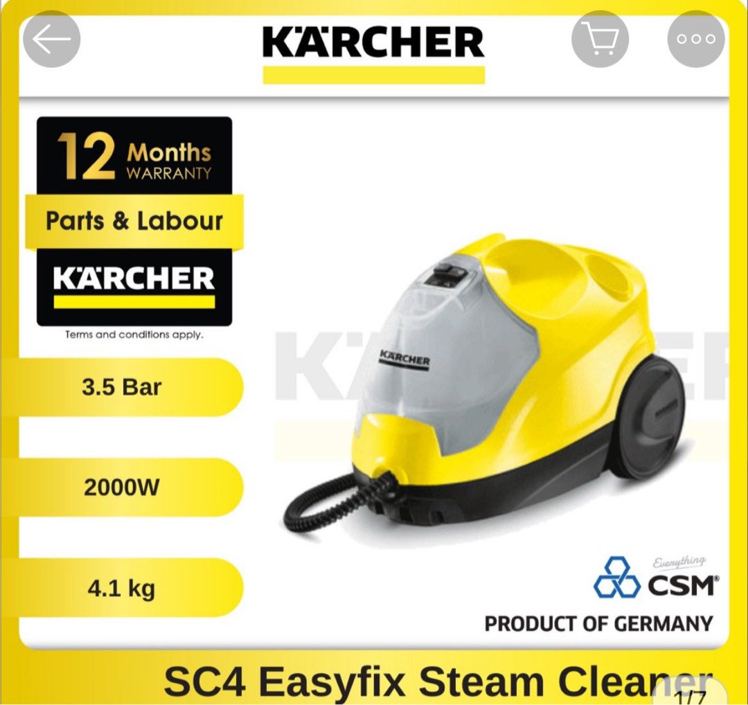 Karcher Steam Cleaner SC4, TV & Home Appliances, Vacuum Cleaner