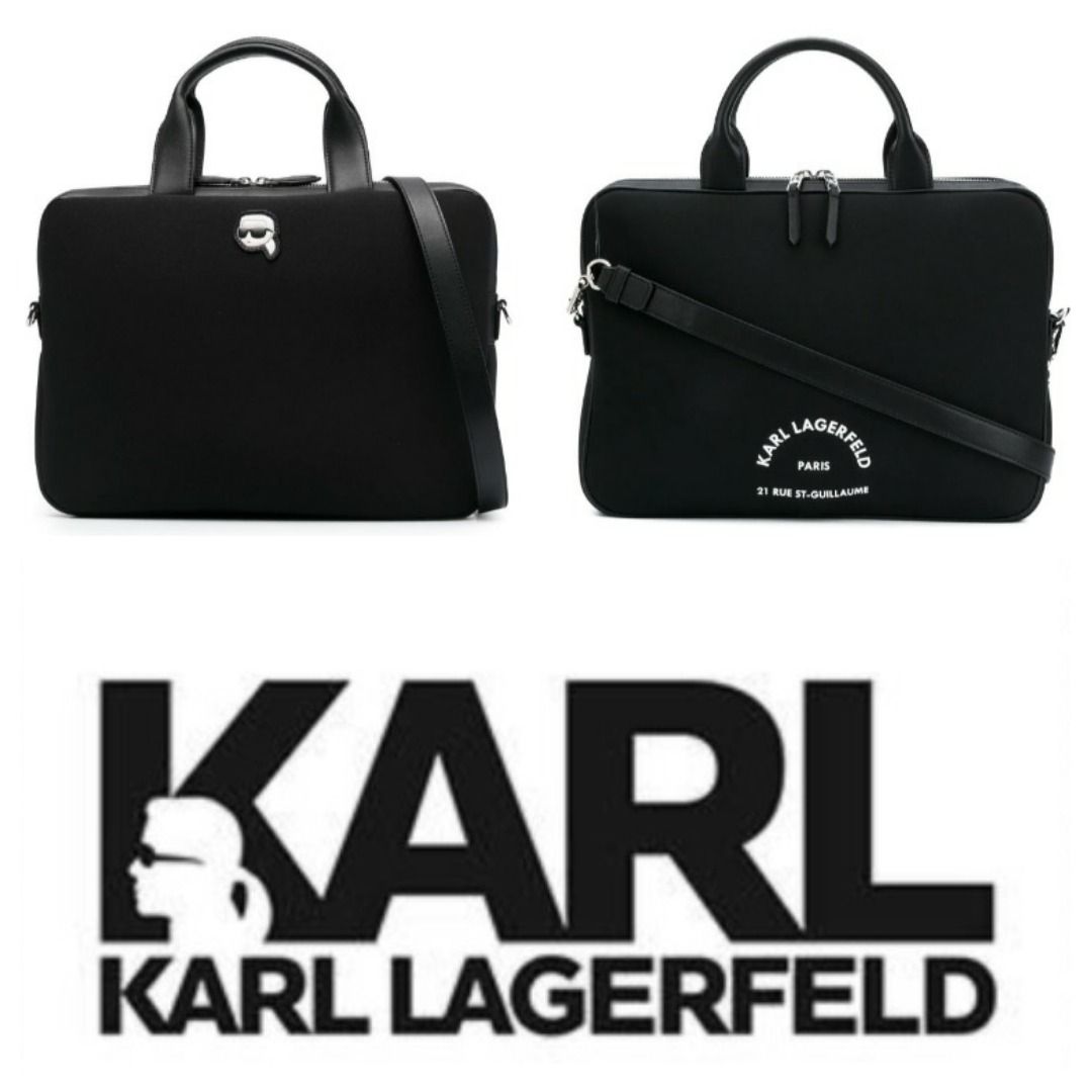 KARL LAGERFELD Nylon Laptop Bag, Luxury, Bags & Wallets on Carousell
