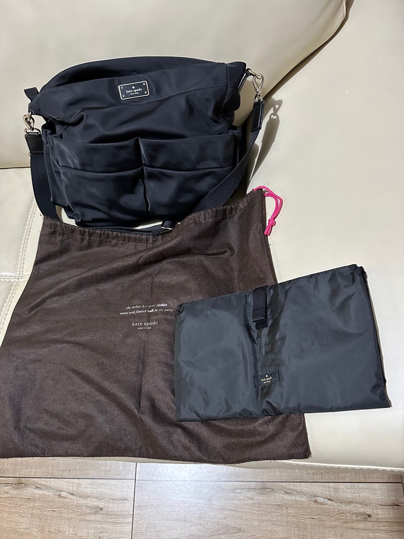 Kate Spade Black Diaper Bag, Babies & Kids, Going Out, Diaper Bags
