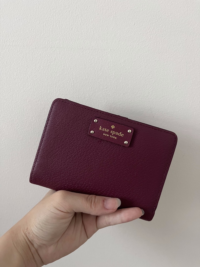Kate Spade Outlet Wallet - Dark Purple , Luxury, Bags & Wallets on Carousell