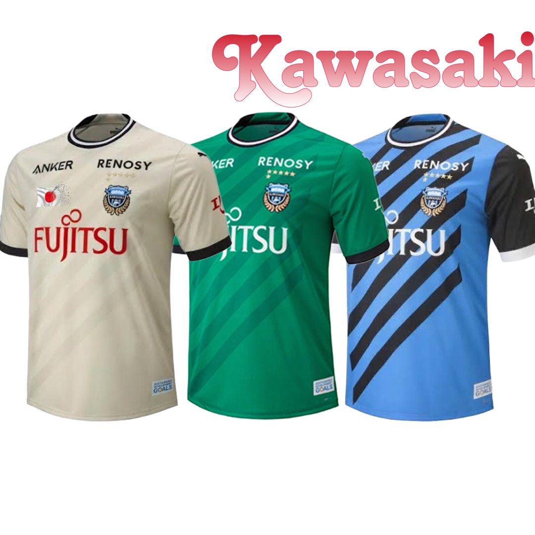 Kawasaki Frontale Jersey 2023 Japan Club Fan version Football Jersey Soccer Jersey Tshirt, Men