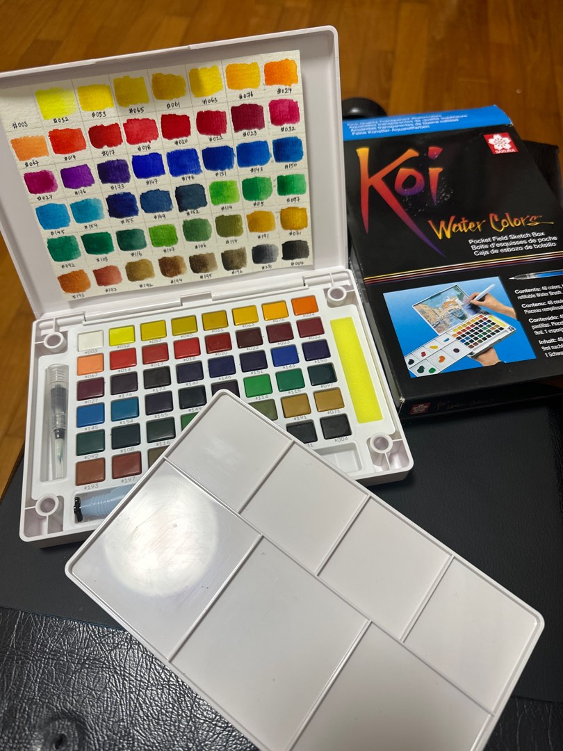 Koi water colour set (48 colours), Hobbies & Toys, Stationery & Craft