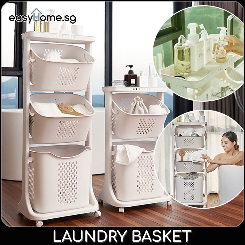 Laundry baskets with wheels, Furniture & Home Living, Home Improvement & Organisation, Laundry