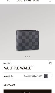 FS: New Mens Louis Vuitton Damier Graphite Wallet with receipt