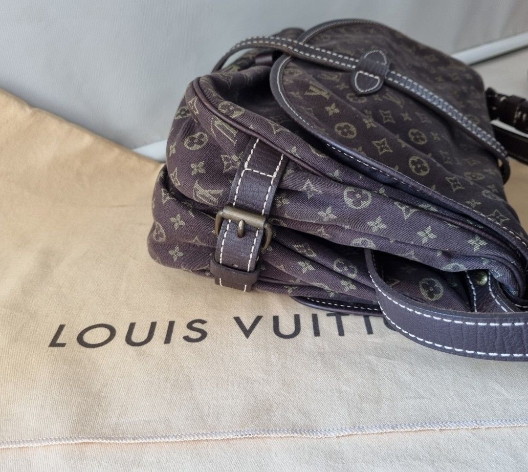 Louis Vuitton off White Dune Mini Lin Speedy 30 Satchel Bag Boston