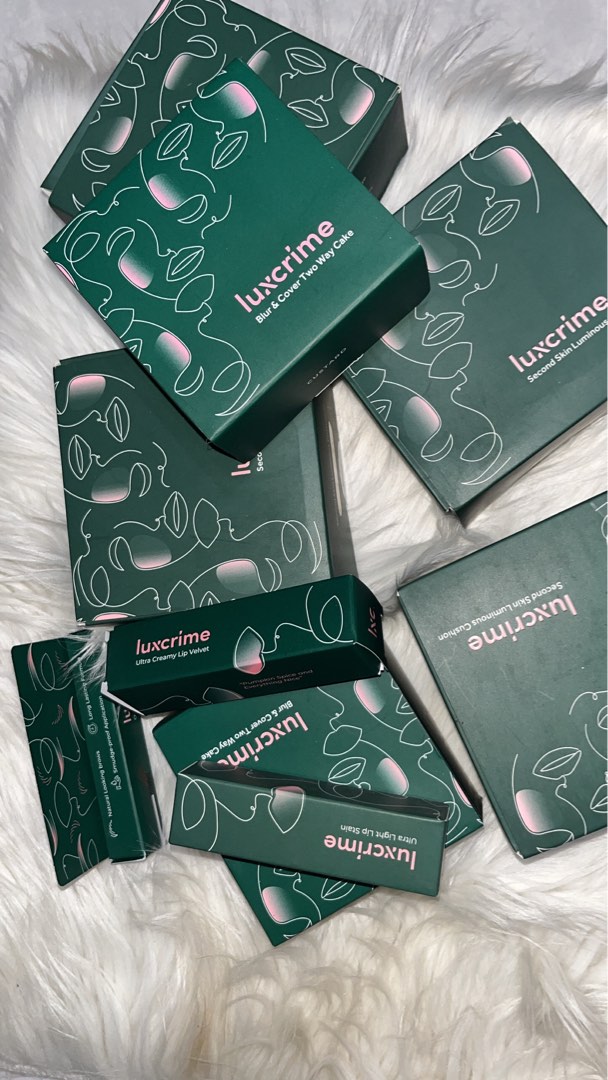 (OBRALL MURAH) Luxcrime cushion Two Way Cake Lip stain Lipvelvet