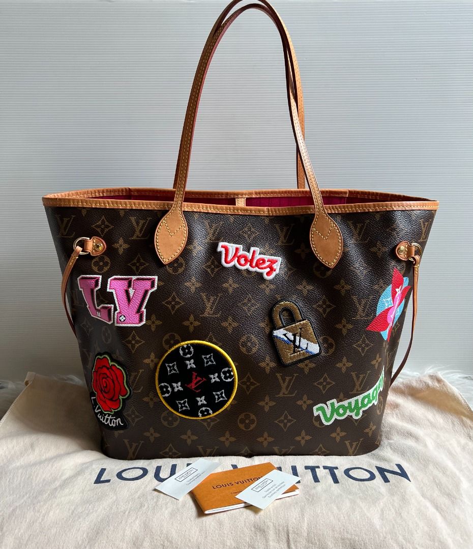 Louis Vuitton pre-owned Patches Neverfull MM Shoulder Tote Bag