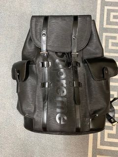 black supreme louis vuitton backpack