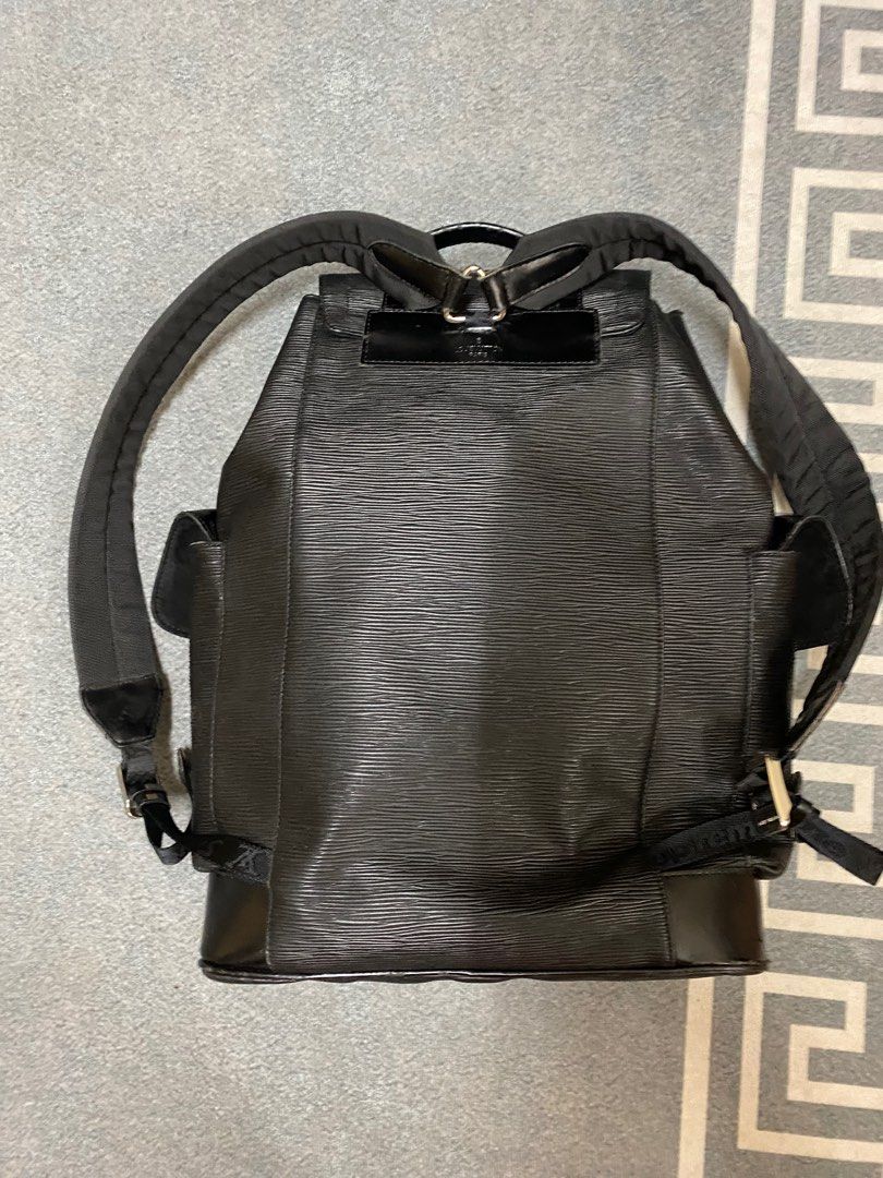 lv supreme backpack black