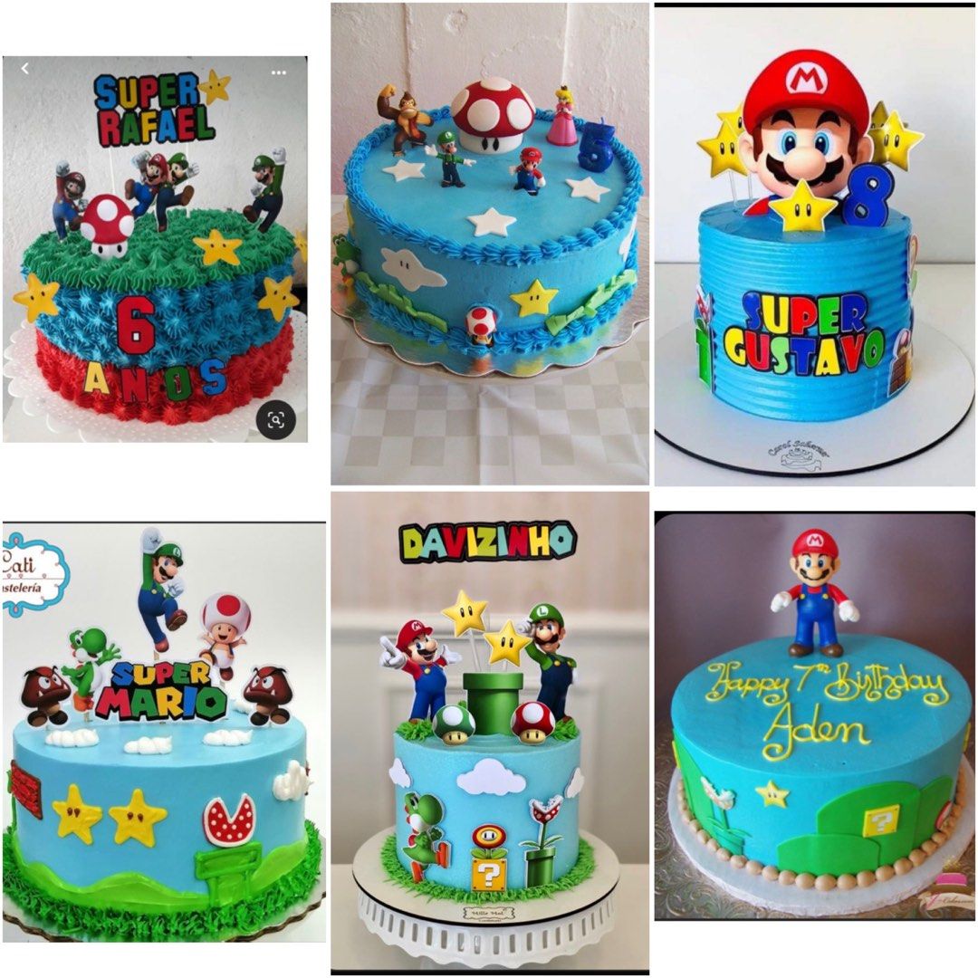 Super Mario cake Topper *any name & age * birthday card * luigi * mario  kart * | eBay