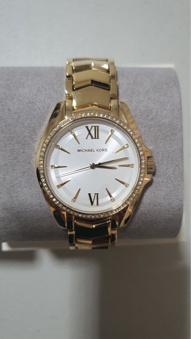 Mk gold hotsell watch with diamonds