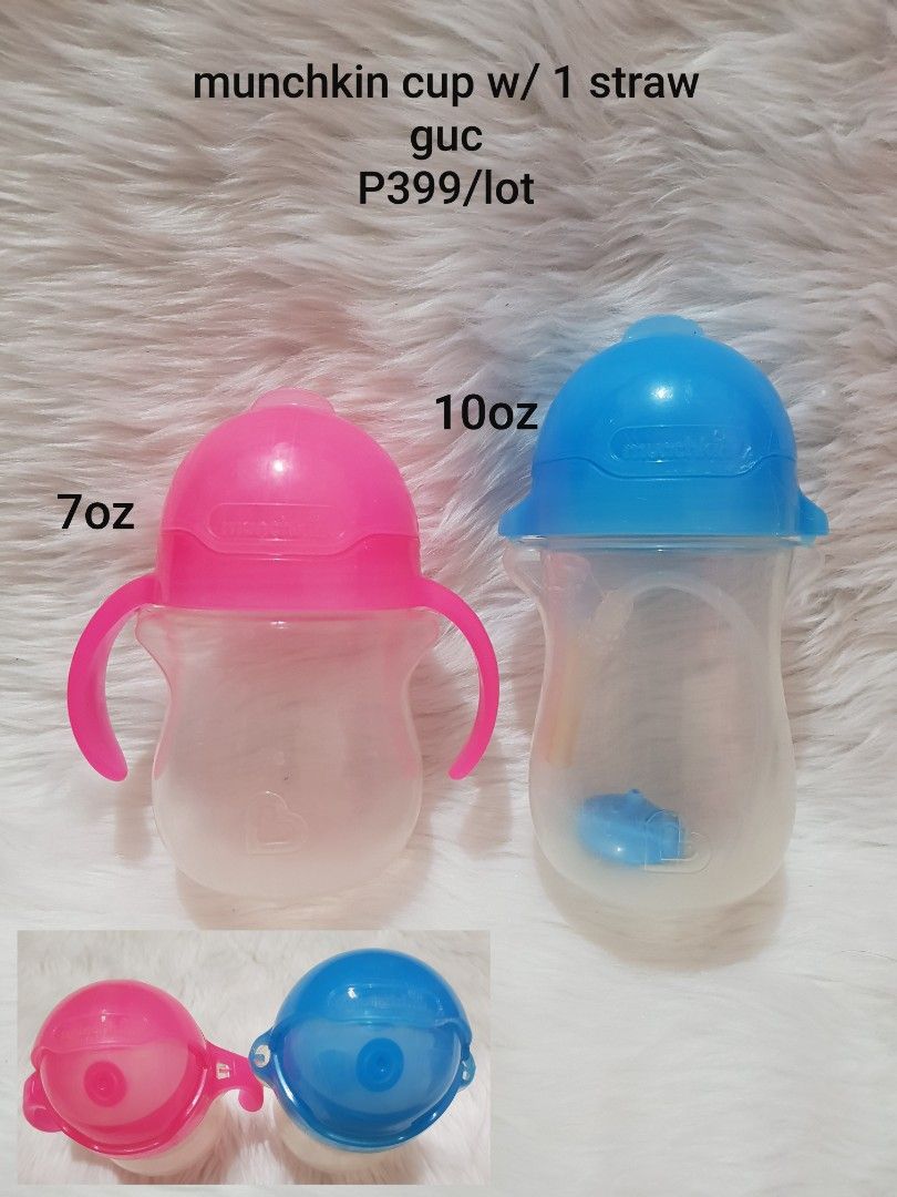 Munchkin straw cup (Category: Breastfeeding & Bottle Feeding) located in Quezon City. Submitted by Mhia17 (Listing ID 1215716645, Image 1). Description: .